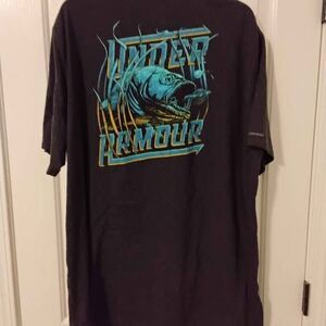 Men's Under Armour HeatGear short-sleeve t-shirt bass graphic, Size 3XL (J-78)